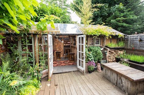 Shed To Tiny House Conversion, Backyard Guest Houses, Shed Of The Year, Shed Office, Shed To Tiny House, Garden Workshops, Backyard Studio, Garden Pottery, Shed Homes