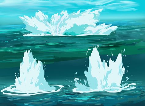 ArtStation - Water splash sketches, Slava Lightsoul Water Pose, Anime Kid, Wave Drawing, Splash Effect, Drawing Water, Color Drawing Art, Water Drawing, Water Effect, Water Splash