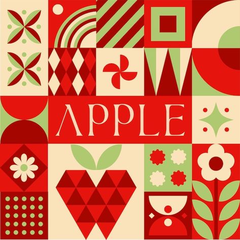 Apple fruit seamless pattern in scandina... | Premium Vector #Freepik #vector Apple Illustration Design, Apple Packaging, Health App Design, Ancient Paper, Apple Illustration, Apple Vector, Apple Pattern, Fruit Logo, Typography Artwork