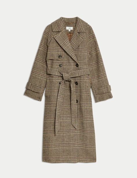 Longline Trench Coat, Wool Trench Coat, Family Christmas Pajamas, Wool Crafts, Socks And Tights, Women's Coats & Jackets, Long A Line, Lingerie Set, M S