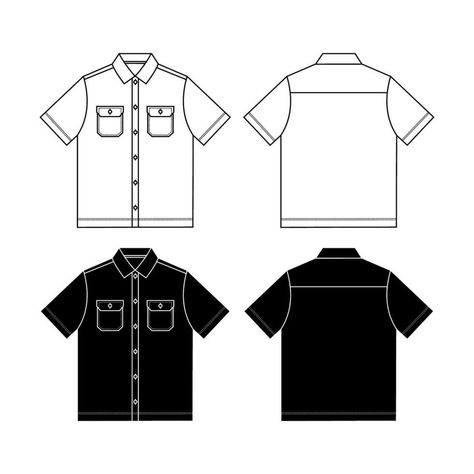 Workshirt Design, Baseball Shirt Outfit, Badass Aesthetic, Flat Sketches, Patrick Star, Work Shirt, Roll Up Sleeves, Shirt Mockup, Baseball Shirts