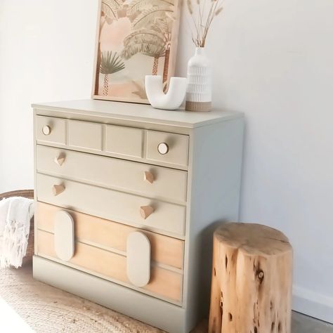 Available Now A little unique one for the nursery or children's room Assorted knobs for a bit of fun. Painted in sage green to suit a boy or girl DM if interested 🇳🇿💘🇳🇿 #AFNZWK2 #childrensdresser #nurseryfurniture #paintedsage #upcycleddresser #funituredesign #aussiefurniture #uniquedresser Nursery Dresser Refinish, Childrens Dresser, Unique Dresser, Upcycle Dresser, Dresser Refinish, Nursery Dresser, Nursery Furniture, Refinishing Furniture, Childrens Room