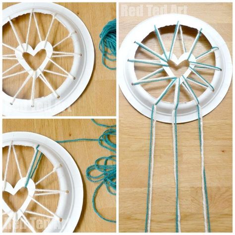 Paper Plate Dreamcatcher How To Native American Lesson Plans, Diy Dream Catcher For Kids, Dream Catcher For Kids, Diy Dream Catcher Tutorial, Valentine Paper, Dream Catcher Tutorial, Dream Catcher Art, Dream Catcher Diy, Paper Plate Crafts