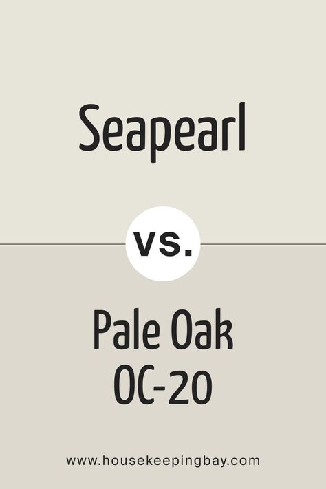 Seapearl vs Pale Oak by Benjamin Moore Bm Pale Oak, Pale Oak Benjamin Moore, Benjamin Moore Pink, Greige Paint Color, Benjamin Moore Exterior, Painting Trim White, Pink Ceiling, Pale Oak, Mid Century Exterior