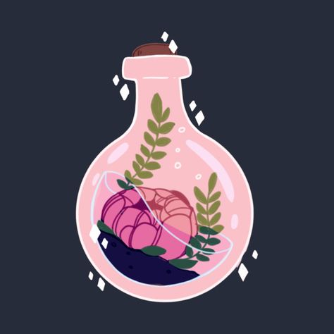 Check out this awesome 'Magical+flower+drinking+potion' design on @TeePublic! Fairy Garden Drawing, Bottle Drawing, Magic Bottles, Cute Food Drawings, Whimsical Forest, Halloween Drawings, 수채화 그림, Potion Bottle, Paint Marker