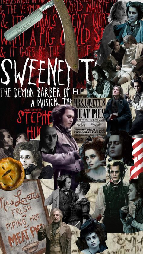 #sweeneytodd Sweeney Todd Aesthetic Wallpaper, Sweeney Todd Wallpaper, Tim Burton Johnny Depp, Johnny Depp Characters, Street Background, Fleet Street, Sweeney Todd, Bonham Carter, Me Too Lyrics