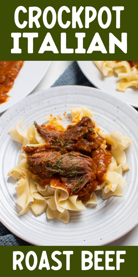 Crockpot Italian pot roast. Italian Roast Beef, Crock Pot Italian, Crockpot Spaghetti Sauce, Ground Beef Crockpot Recipes, Crockpot Italian, Italian Pot Roast, Slow Cooker Pot Roast Recipes, Dinner Board, Delicious Crockpot Recipes