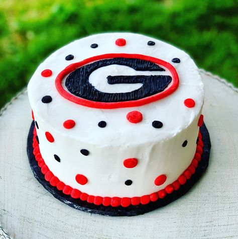 Uga Birthday Party Decorations, Uga Party Decorations, Uga Grad Party, Georgia Bulldog Party, Gamecock Cake, Georgia Bulldogs Party Ideas, Uga Cake, Uga Graduation Party, Georgia Cake