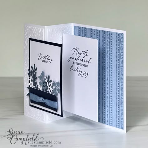 Double Decker Pop Out Card - Suestampfield Pop Out Cards, Fancy Fold Card Tutorials, Card Making Templates, Card Decoration, Card Making Tips, Fun Folds, Card Folds, Interactive Cards, Shaped Cards