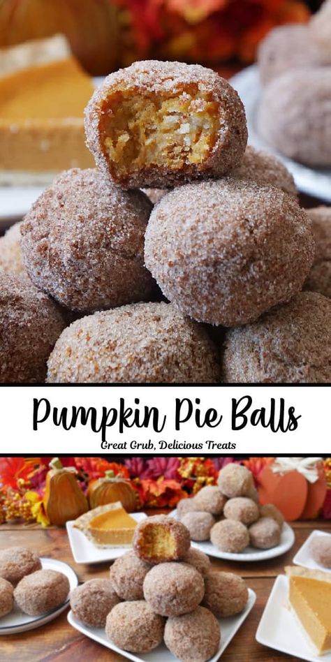 Pumpkin Pie Balls (Easy Leftover Pumpkin Pie Recipe) Deep Fried Pumpkin Pie, Pumpkin Pie Leftovers, Pumpkin Pie Balls, Leftover Pumpkin Pie, Pie Balls, Frozen Pumpkin Pie, Pumpkin Appetizers, Pumpkin Balls, Deep Fried Recipes