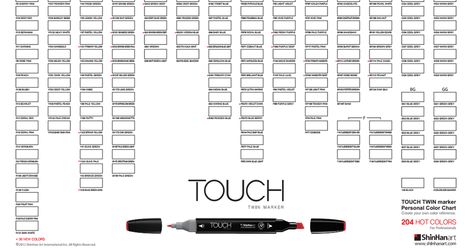 shinhan marker chart.pdf Marker Color Chart Blank, Touch Markers Color Chart, Marker Color Chart, Touch Markers, Twin Markers, Marker Color, Inktense Pencils, Pro Markers, Ink Markers