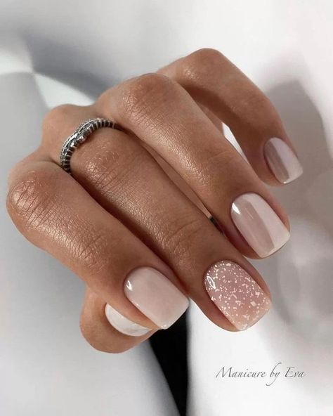 Manikur Kuku, Milky Nails, Colorful Nails, Cute Gel Nails, Short Acrylic Nails Designs, Neutral Nails, Dipped Nails, Orange Nails, Classy Nails