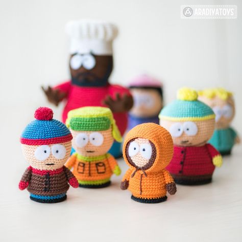 I started to watch “Rick and Morty” TV show yesterday, it looks so fun so far! What do you prefer, “South Park” or “Rick and Morty”? 🍿🙈 . South Park patterns are available in my stores, the link is in my profile! 🤗 Crochet Kenny South Park, Southpark Crochet, South Park Crochet, Watch Rick And Morty, Amigurumi Anime, Park Birthday, Easy Crochet Animals, Rick Y Morty, Crochet Hair Accessories