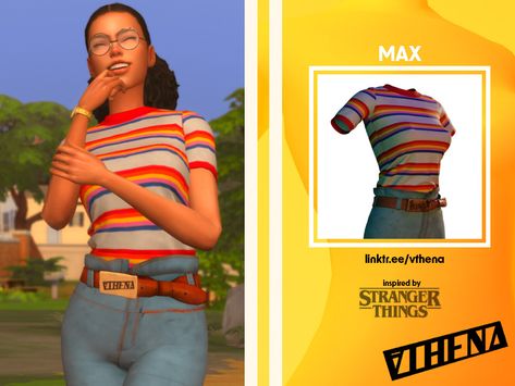 The Sims Resource - Athena - Max Outfit - Stranger Things Sims 4 Cc Clothes Stranger Things, Sims 4 Cc 1980s Clothes, Sims 4 80s Cc Clothes, Sims Cc 80s, Sims 4 Cc Stranger Things, 80s Sims 4 Cc, Sims 4 Stranger Things Cc, Sims 4 80s Cc, Sims 4 80s