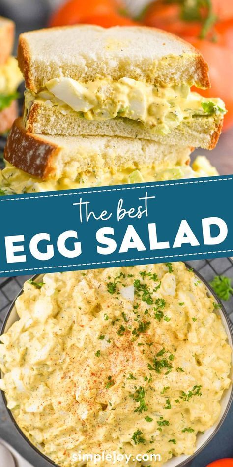 The Best Egg Salad, Egg Salad Recipe Easy, Classic Egg Salad Recipe, Best Egg Salad Recipe, Classic Egg Salad, Sandwhich Recipes, Liver Care, Egg Salad Sandwiches, Egg Salad Recipe