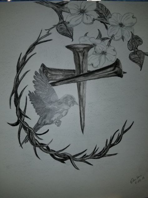 Crown Of Thorns And Crown Of King, Crown Of Thorns Sketch, Crown Of Thorns Tattoo Women, Crown Of Thorns Drawing, Crown Of Thorns Tattoo, Dogwood Branch, Crown Painting, Thorn Tattoo, Jesus Artwork