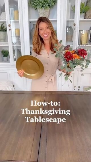 QVC on Instagram: "We are thankful for… @janinegraffqvc’s MAGIC!✨🧡 Here is how you can glamorize your Thanksgiving décor in a few simple steps! 🍂 Head to the link in our bio to get your hands on these stunning table décor items!" Ideas For Thanksgiving Decorations, Hobby Lobby Thanksgiving Table, Simple Thanksgiving Decorations, Thankgiving Setup Table Ideas, How To Decorate For Thanksgiving, Thanksgiving Table Settings Simple Diy, Thanksgiving Round Table Settings, Thanks Giving Table Decoration Ideas, Dollar Tree Thanksgiving Table Setting