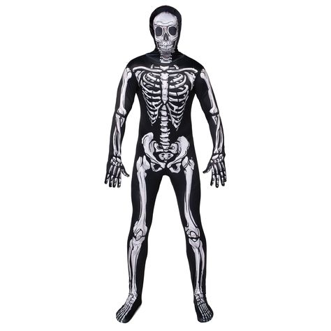 PRICES MAY VARY. SPOOKY GET-UP. Our Scary Menn Bodysuit Skeleton Costume adult male skeleton costume includes a Hooded Realistic Skeleton Jumpsuit. COMFORTABLE AND EASY TO WASH. Our Men Skeleton Costume Body Suit is so easy to take care of. You may Hand Wash Cold. Line Dry. Do Not brighten. Easy to wear, care for, and clean. Made out of 95% Polyester, 5% Spandex. Safety material, breathable. PREMIUM QUALITY: Super Durable and made with Higher Quality. This is very comfortable to wear and very ea Skeleton Jumpsuit, Skeleton Suit, Skeleton Outfit, Realistic Skeleton, Male Skeleton, Skeleton Clothes, Nun Costume, Creepy Halloween Costumes, Jumpsuit Costume