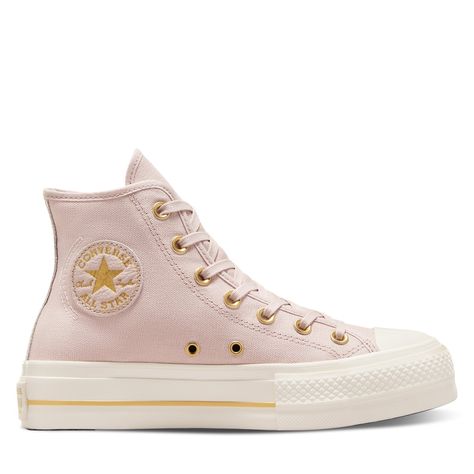 Women's Chuck Taylor All Star Lift Tailored Lines Hi Sneakers in Light Pink | Little Burgundy Light Pink High Top Converse, Light Pink Converse, Pink High Top Converse, Pink Chuck Taylors, Cute Converse Shoes, Modern Tailor, Color Converse, Cute Converse, Pink High Tops