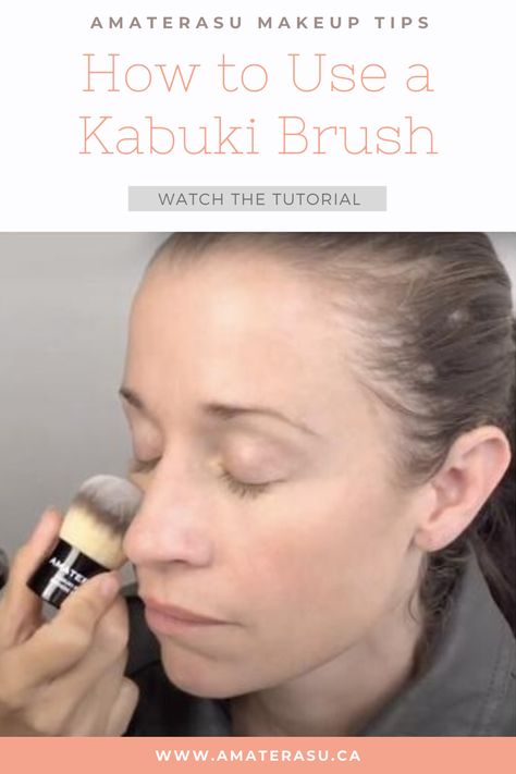 How do you properly use a kabuki brush? Watch today's tutorial, led by makeup artist and Amaterasu Creator Sara Au Yeong, to learn how you can flawlessly apply your foundation using our Kabuki Brush. #kabukibrush #veganmakeupbrush #veganmakeup #foundationbrush #bestkabukibrush #cleanbeauty #toxicfreemakeup #naturalmakeup #cleanbeautyproducts #facebrushes Kabuki Brush How To Use A, Dropshipping Ideas, Toxic Free Makeup, Vegan Japanese, Vegan Makeup Brushes, Makeup Hacks Tutorials, Kabuki Brush, Mineral Foundation, How To Apply Foundation