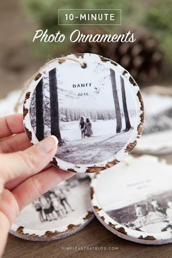 the BEST list of DIY photo crafts and photo gifts - It's Always Autumn Diy Gifts For Christmas, Easy Handmade Gifts, Easy Diy Christmas Gifts, Friends Diy, Easy Diy Gifts, Easy Christmas Diy, Photo Ornaments, Homemade Christmas Gifts, Mason Jar Diy