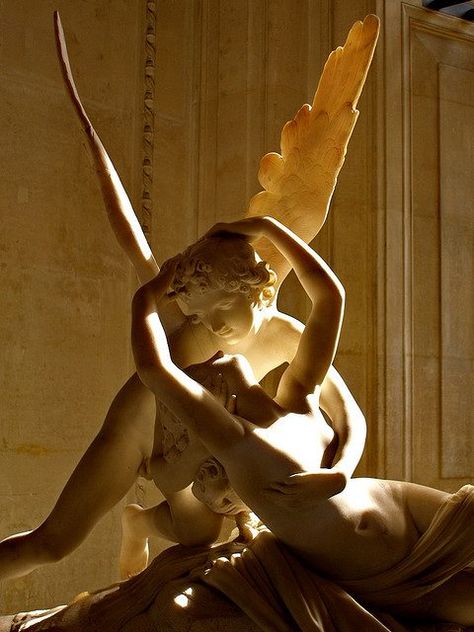 Antonio Canova - Psyche Revived by Cupid's Kiss , photograph by [teresa] Calling All Angels, Eros And Psyche, Antonio Canova, Cupid And Psyche, History Professor, Art Details, Louvre Paris, Louvre Museum, The Embrace