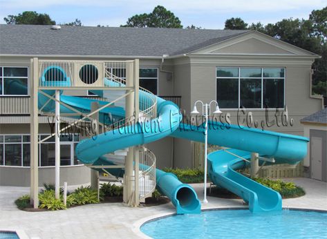 home pool slide | Private Swimming Pool Fiberglass Water Slide For Home - Buy Water ... Swimming Pool Slides, Pool Water Slide, Home Pool, Indoor Pool Design, Dream Backyard Pool, Private Swimming Pool, Indoor Pools, Luxury Swimming Pools, Luxury Pools