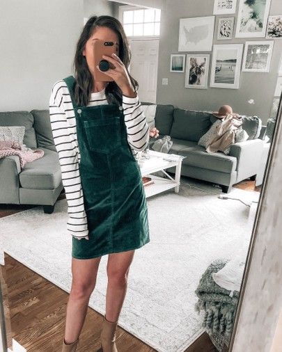 Overall Dress Outfit, Corduroy Dress Outfit, Pants Colorful, Corduroy Overall Dress, Fall Pants, Winter Dress Outfits, Fall Dress Outfit, Trending Fashion Outfits, Corduroy Dress