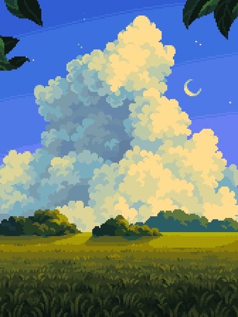 Detailed Pixel Art, Pixel Reference, Pixel Painting, Pixel Background, Modded Minecraft, Background Game, Pixel Art Landscape, Pixel Art Background, Cool Pixel Art