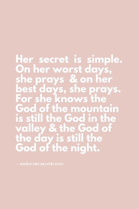 The secrets out!! ⠀ Let’s commit to praying more and worrying less as we head into this next season. Our God is the God of the mountains AND valleys. And for those who believe, He promises deliverance. ⠀ 1 Kings 20:28 🤍 God On The Mountain Is God In The Valley, Christian Quotes Scriptures, Pray More Worry Less, Acrylic Nails Nude, 1 Kings, Nails Nude, Soul Shine, Christian Quote, Prayer Life