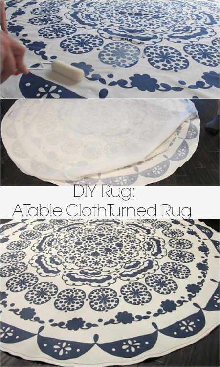 Turning A Table Cloth In To A Rug: A DIY Anthropologie Rug Cheap Rug, Anthropologie Rug, Diy Anthropologie, Diy Rugs, Floor Cloths, Rug Tutorial, Hur Man Målar, Floor Cloth, Dream Book