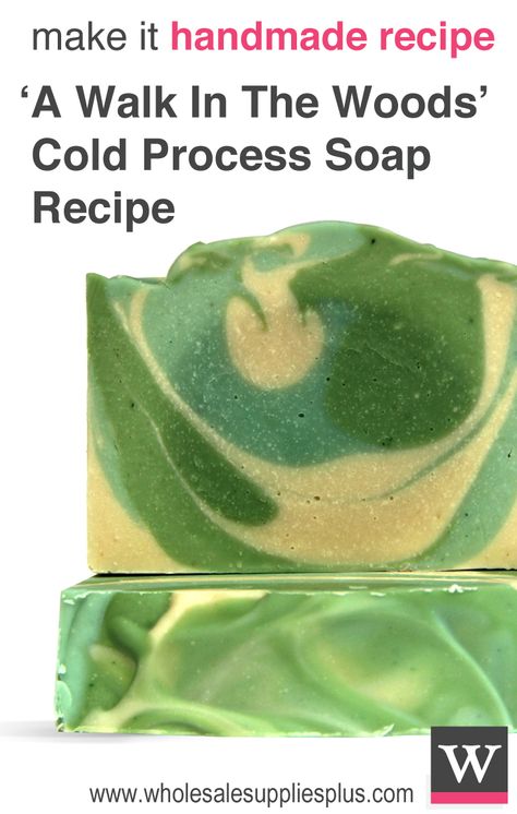 DIY Cold Process Soap Recipe: "A Walk in the Woods" (Balsam Pine). Get into the spirit of the holidays with the outdoorsy aroma of this handmade cold process soap recipe. The scent of a freshly cut Christmas tree will make you feel just like a kid again. Made with Hemp Seed Oil and Shea Butter to help keep dry winter skin hydrated, and Coconut Oil for very pleasing lather. Great for Christmas and Thanksgiving hostess, friends and family gift giving. Christmas Soaps, Soap Basket, Cold Pressed Soap, Men Skincare, Thanksgiving Hostess, Coconut Oil For Dogs, Cold Process Soap Recipes, Soap Tutorial, Lotion Recipe