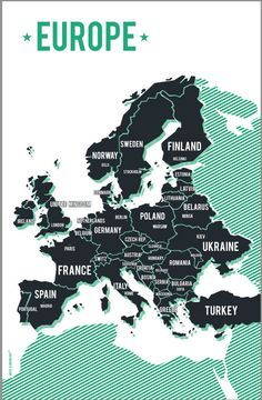 Map Of Europe, Belgium Germany, California Map, Backpacking Europe, Europe Map, The Map, Map Poster, Peta, Naples