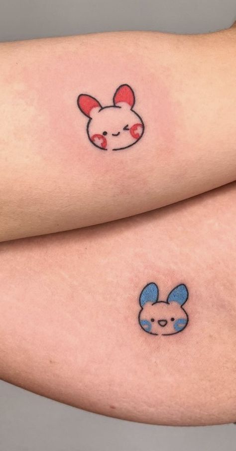 Couple Tattoos With Meaning, Tattoos Pokemon, Skull Couple Tattoo, Infinity Couple Tattoos, Partner Tattoos, Maching Tattoos, Matching Friend Tattoos, Cute Matching Tattoos, Our Mindful Life