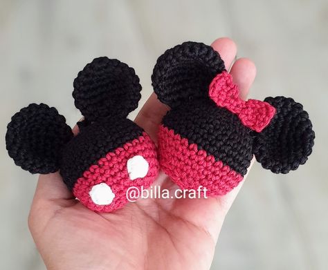 Mickey and Minnie Crochet Doll Amigurumi Pattern PDF Pattern - Etsy Crochet Mini Mouse, Mickey Crochet, Pikachu Crochet, Bear Ornaments, Cute Mickey Mouse, Crochet Disney, Disney Ornaments, Mickey And Minnie, Mickey Minnie Mouse