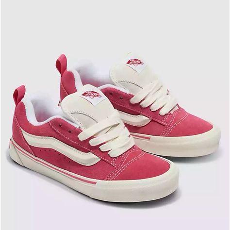 Vans Knu Skool In A Limited Pink/Marshmallow Combo. Cross Posted And Going Quick! Will Ship Same Or Next Day, Brand New As Shown, With Box Upon Request. Message With Any Questions And Bundle For A Discount! New To Poshmark? Use Invite Code- Dunn_dealz For $10 Off Your First Order! Vans Shoes Old Skool, Tie Dye Vans, Pink Marshmallow, Vans Sk8 Mid, Pink Marshmallows, White Slip On Shoes, Vans Hi, Vans Pink, Ny Style