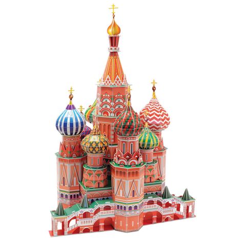 St. Basil Cathedral (Large) 3D Puzzle by Cubic Fun Saint Basil's Cathedral, St Basils Cathedral, Metal Model Kits, St Basil's, Garage Accessories, Jigsaws, Toy Shop, 3d Puzzles, Plastic Model Kits