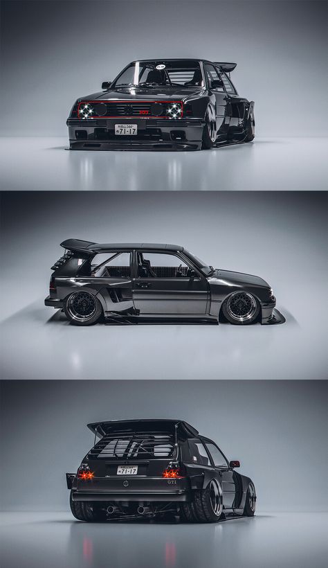 Khyzyl Saleem Art - KYZA MK2 Golf - Render to Reality Khyzyl Saleem, Jp Performance, Mk2 Golf, Best Jdm Cars, Street Racing Cars, Concept Car Design, Tuner Cars, Golf Gti, Futuristic Cars