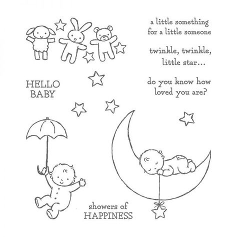 Today's "Hello Baby" card features the Stampin Up Moon Baby Stamp Set and the fabulous watercolor pencils! Doodle Baby, Baby Boy Cards, Moon Baby, Boy Cards, Baby Journal, Scrapbooking Photo, Baby Album, Hand Of Cards