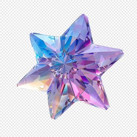 Premium PSD | Shiny crystal star on isolated transparent background Cute Star Icon, Crystal Png, Graphic Design Icons, Crystal Background, Vaporwave Art, Female Character Concept, 3d Crystal, Shirt Print Design, Stationery Templates