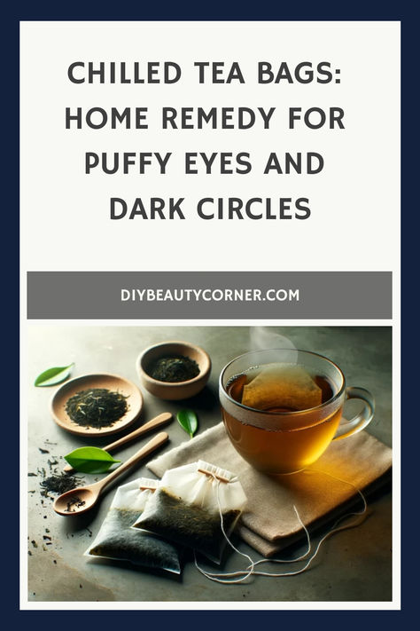 Home Remedy for Puffy Eyes and Dark Circles Dark Circles Natural Remedy, Green Tea Bags For Eyes, Tea Bags For Eyes, Remedy For Puffy Eyes, Puffy Eyes Remedy, Reduce Eye Bags, Facial Massage Techniques, Dark Circle Remedies, Home Remedies For Skin