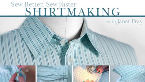 Janet Prey shares how to sew a button-up shirt without the pins and basting — even the pleats, plackets and pockets. Hand Sewn Clothes, Sewing For Men, Sewn Clothes, Mens Shirt Pattern, Sewing Men, Mens Sewing Patterns, Learn Sewing, Tips For Sewing, Dresses Patterns