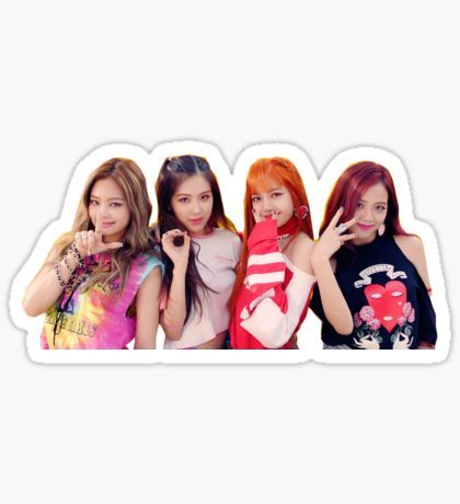 Blackpink Stickers, Black Pink Background, Pop Stickers, Tumblr Stickers, Sticker Template, New Sticker, Girl Stickers, Blackpink Photos, Black Pink Kpop