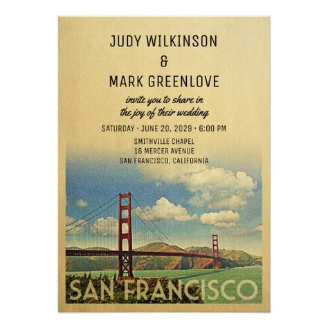 San Francisco Wedding Invitation Golden Gate San Francisco Wedding Invitations, Gate Wedding Invitations, Dark Fantasy Wedding, Wedding Cancellation, Wedding Snacks, Sf City Hall, Destination Wedding Invitation, California Destinations, Best Wedding Invitations