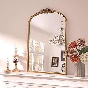 Primrose Flowers, Wood Crown, Mirror Accent, Arch Wall, Decorative Wall Mirror, Foyer Entryway, Room Master, Bedroom Fireplace, Arched Mirror