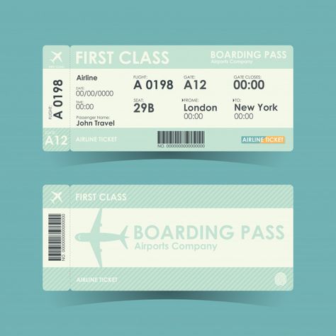 Vintage Plane Ticket, Surprise Vacation, Travel Tickets, Travel Stamp, Plane Ticket, Vintage Planes, Ticket Design, Grad Cards, Airplane Tickets