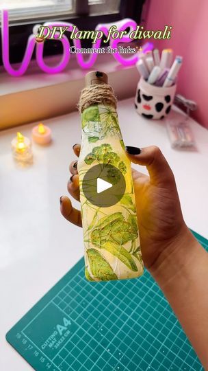 Diy Best Out Of Waste, Repurposed Bottles, Diwali Lamp, Diwali Lamps, Lamp Ideas, Diy D, Best Out Of Waste, Diwali Decorations, Diy Lamp