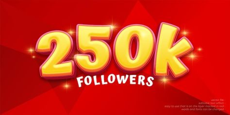 Followers Instagram, Psd Icon, Social Media Banner, Text Effects, Cinema 4d, Red Background, Vector Photo, Premium Vector, Graphic Resources