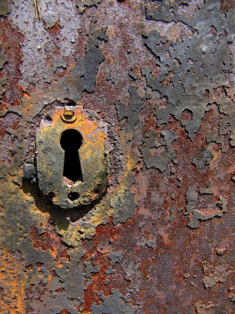 Foto Macro, Rust Never Sleeps, Growth And Decay, Door Detail, Peeling Paint, Rusted Metal, Rusty Metal, Metal Surface, Old Doors