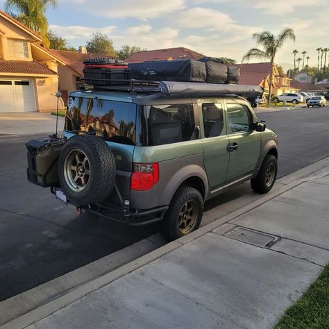 Honda Element Lifted, Honda Element Accessories, Honda Crv 4x4, Overlanding Vehicles, Honda Van, Honda Element Camping, Honda Element Camper, Adventure Campers, Cab Over